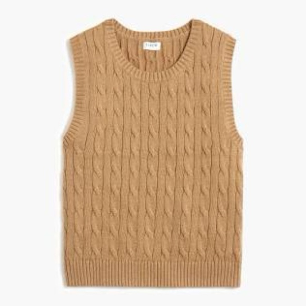 J. Crew Tan Cable Knit Sweater